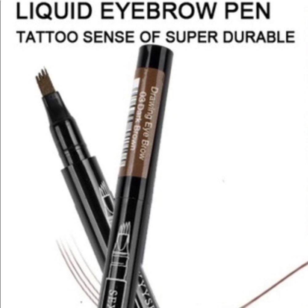 Liquid eyebrow pen; dark brown 03